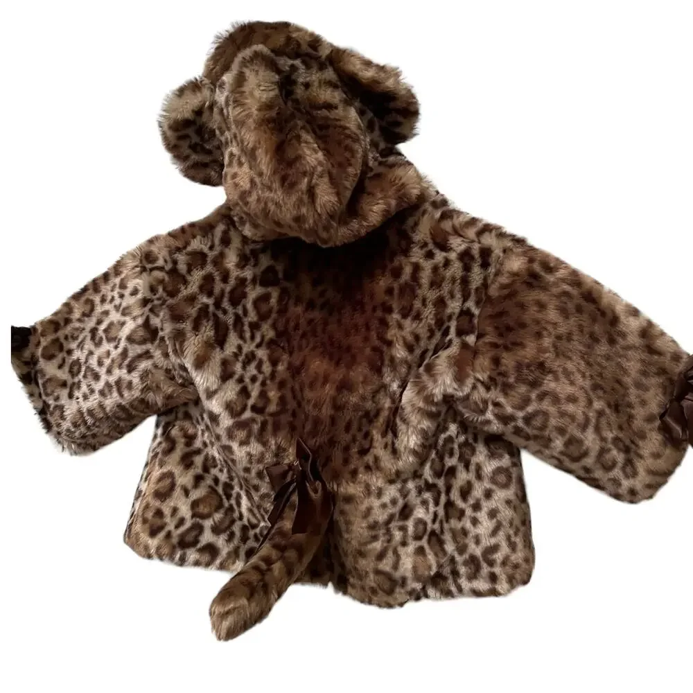 Bearington Baby Cozy Leopard Fur Coat 6-12 months